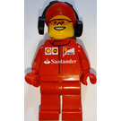 레고 F14 T & Scuderia Ferrari Truck Crew Member ~와 함께 주황색 안경 미니피규어