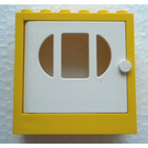 LEGO Fabuland Door Frame 2 x 6 x 5 with White Door with barred oval Window