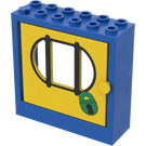 LEGO Fabuland Door Frame 2 x 6 x 5 with Yellow Door and Bars with Lock