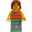 LEGO Fairground Mixer Kvinne med Oransje Blouse Minifigur