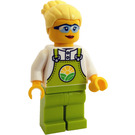 LEGO Farmer with Bright Light Yellow Hair with Large Bun Minifigure
