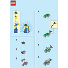 LEGO Farmer with lawn mower 952404 Instructies