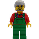 LEGO Farmer with Medium Stone Gray Hair and Glasses Minifigure