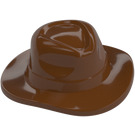 LEGO Fedora Hat with Dark Brown Band and Dark Brown Hair (1849 / 106160)