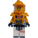 LEGO Female Astronaut met Bright Light Oranje Helm minifiguur