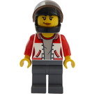 LEGO Mujer ATV Racer con Number 8 Minifigura