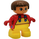 LEGO Female Child with Yellow Overalls and Hearts Duplo Figure