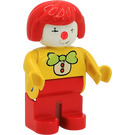 LEGO Female Clown avec rouge Jambes et rouge Cheveux Duplo Figure