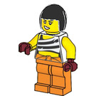 LEGO Vrouwelijk Boef Minifiguur