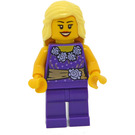 LEGO Kvinne - Dark Lilla Blouse og Gold Sash Minifigur