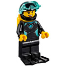 LEGO Femmina Diver con Wetsuit con Blu logo Minifigure