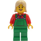 LEGO Kvinna Jordbrukare Grön Overall Minifigur