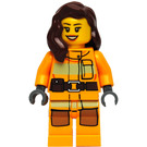 LEGO Vrouwelijk Brandweerman met Reddish Bruin Haar Minifiguur