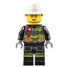 LEGO Vrouwelijk Brandweerman met Wit Helm Minifiguur