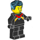 LEGO Female in Zwart Racing Suit minifiguur