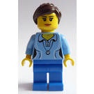 LEGO Female In Blue Clothes and Wearing A Pendant Minifigure