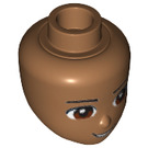 LEGO Female Minidoll Kopf mit Brown Augen, Schwarz Lips (14014 / 92198)