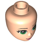 LEGO Female Minidoll Head with Emma Green Eyes, Pink Lips and Closed Mouth (92198)