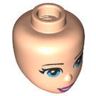 LEGO Female Minidoll Head with Light Blue Eyes and Open Mouth Dark Pink Lips (92198)