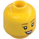 LEGO Female Minifigure Head with Eyelashes and Smile (3626 / 56663)