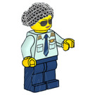 LEGO Female Pilot with Black Braided Hair Minifigure