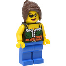 LEGO Female Pirate with Green Corset and Eyepatch Minifigure