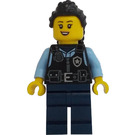 LEGO Weiblich Polizist mit Schwarz Haar Minifigur