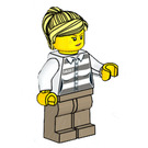 LEGO Female Prisoner mit Pferdeschwanz Minifigur