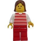 LEGO Female, rot und Weiß Streifen Minifigur
