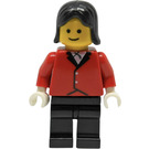 LEGO Female Rider with Red Jacket and Black Hair Minifigure