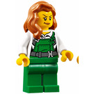 LEGO Kvinna Robber  i Grön Overall  Minifigur