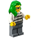 LEGO Female Robber avec Bright Green Cheveux Figurine