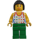 LEGO Female, Shirt with Rainbow Stars, Bobcut Hair Minifigure