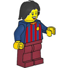 LEGO Female Soccer Fan - FC Barcelona (Dark Red Legs) Minifigure