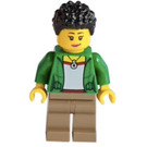 LEGO Female Stuntz Spectator (Green Jacket) Minifigur