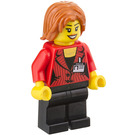 LEGO Female Train Passenger with Press Badge Minifigure