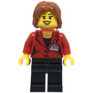 LEGO Kvinde Tog Passager med Press Badge Minifigur