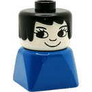 LEGO Female with Black Hair and Eyelashes Duplo Figure
