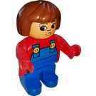 LEGO Female avec Bleu Overalls Nez retroussé