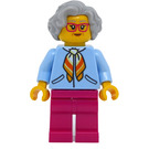 LEGO Female with Bright Light Blue Jacket Minifigure