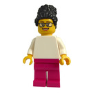 LEGO Kvinde med Bun og Briller Minifigur