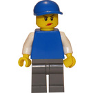 LEGO Female mit Crow's Feet und Deckel Minifigur