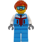 LEGO Vrouwelijk met Donker azuurblauw Jasje Minifiguur