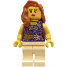 LEGO Female with Dark Purple Dress Bodice with Flowers and Golden Sash Minifigure