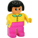 LEGO Female with Pink legs, Yellow top Duplo Figure