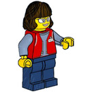 LEGO Female with Red Jacket and Glasses Minifigure