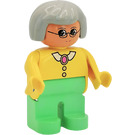 LEGO Kvinne med Gul Blouse og Briller Duplo-figur