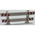 LEGO Fence 1 x 8 x 2 with Red and White Danger Stripes at Ends Sticker (6079)