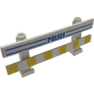 LEGO Aita 1 x 8 x 2 jossa Keltainen warning blocks ja Sininen Poliisi Tarra (6079)