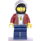 LEGO Ferrari Racing Driver with Dark Red Jacket and Black Helmet Minifigure